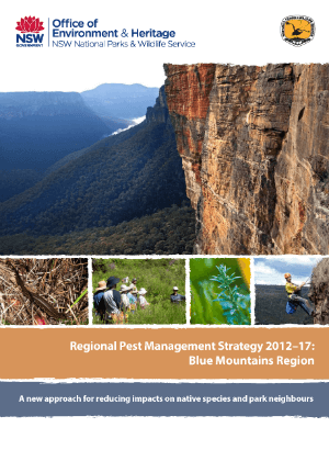 Regional Pest Management Strategy 2012-2017 Blue Mountains Region cover