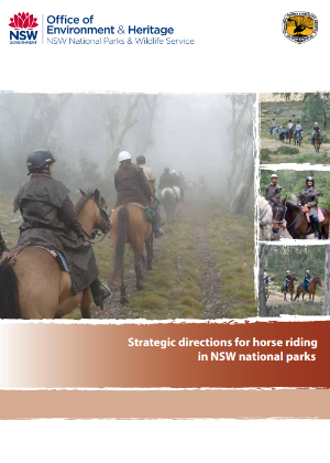 Strategic directions for horse riding in NSW national parks publication cover