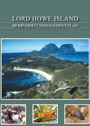 Lord Howe Island Biodiversity Management Plan cover.