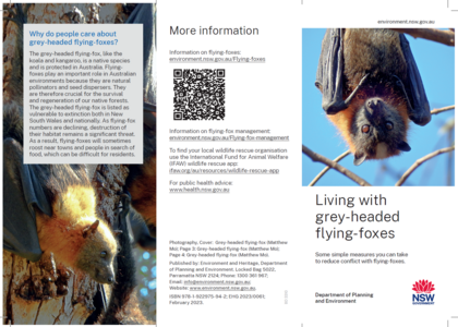 Living with grey-headed flying-foxes cover