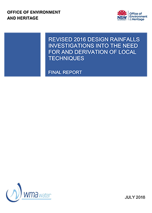 Revised 2016 Design Rainfall Investigations into the need for and Derivation of Local Techniques 