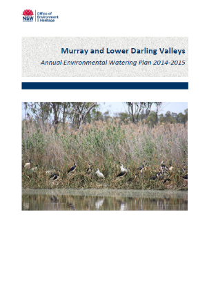 Murray Lower Darling Annual Environmental Watering Plan 2014-15 cover