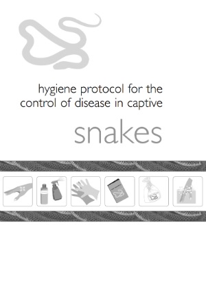 Hygiene protocol for the control of disease in captive snakes publication cover.