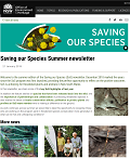 Saving our Species newsletter cover