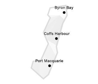 North Coast region map