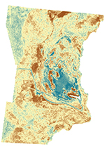 Example of slope statistics from Landsat
