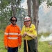 National parks staff at a cultural burn at Bandahngan Aboriginal Area