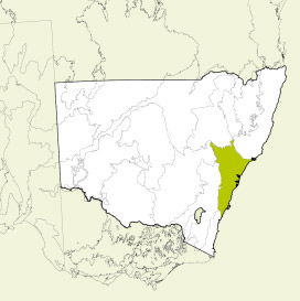 Map showing Sydney Basin bioregion