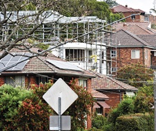 Homes on residential street in Bardwell Park, South West Sydney, NSW