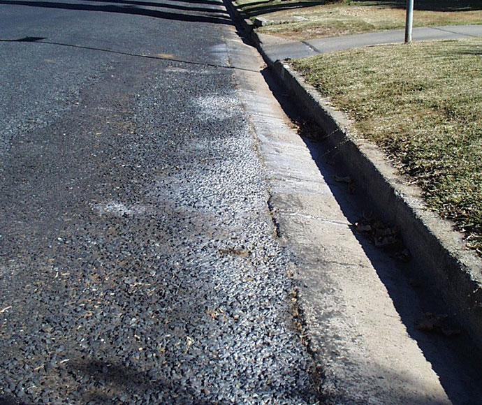 Roads in cities and towns affected by salinity deteriorate quickly and require regular repair if not constructed to appropriate standards.