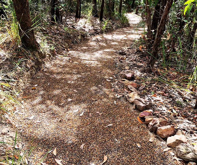 After – new surface material will enhance the durability of the track and ensure a better visitor experience, Bouddi Coastal Walk Upgrade.
