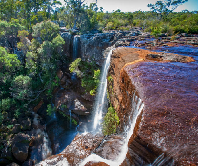 Maddens Falls in Dharawal National Park, an easy day trip from Sydney
