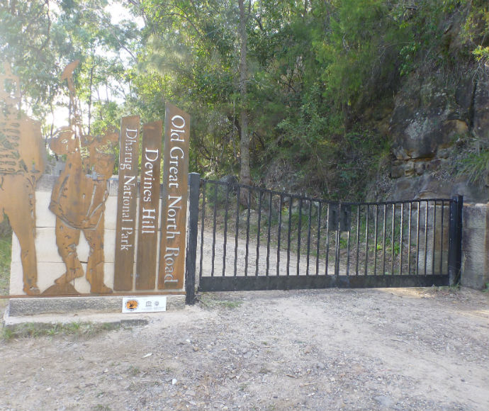 The historic Great North Road passes through Dharug National Park
