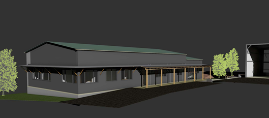 3-D artist impression of proposed alterations to main depot building