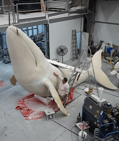 ‘The Whales’ under fabrication with artist Theresa Ardler