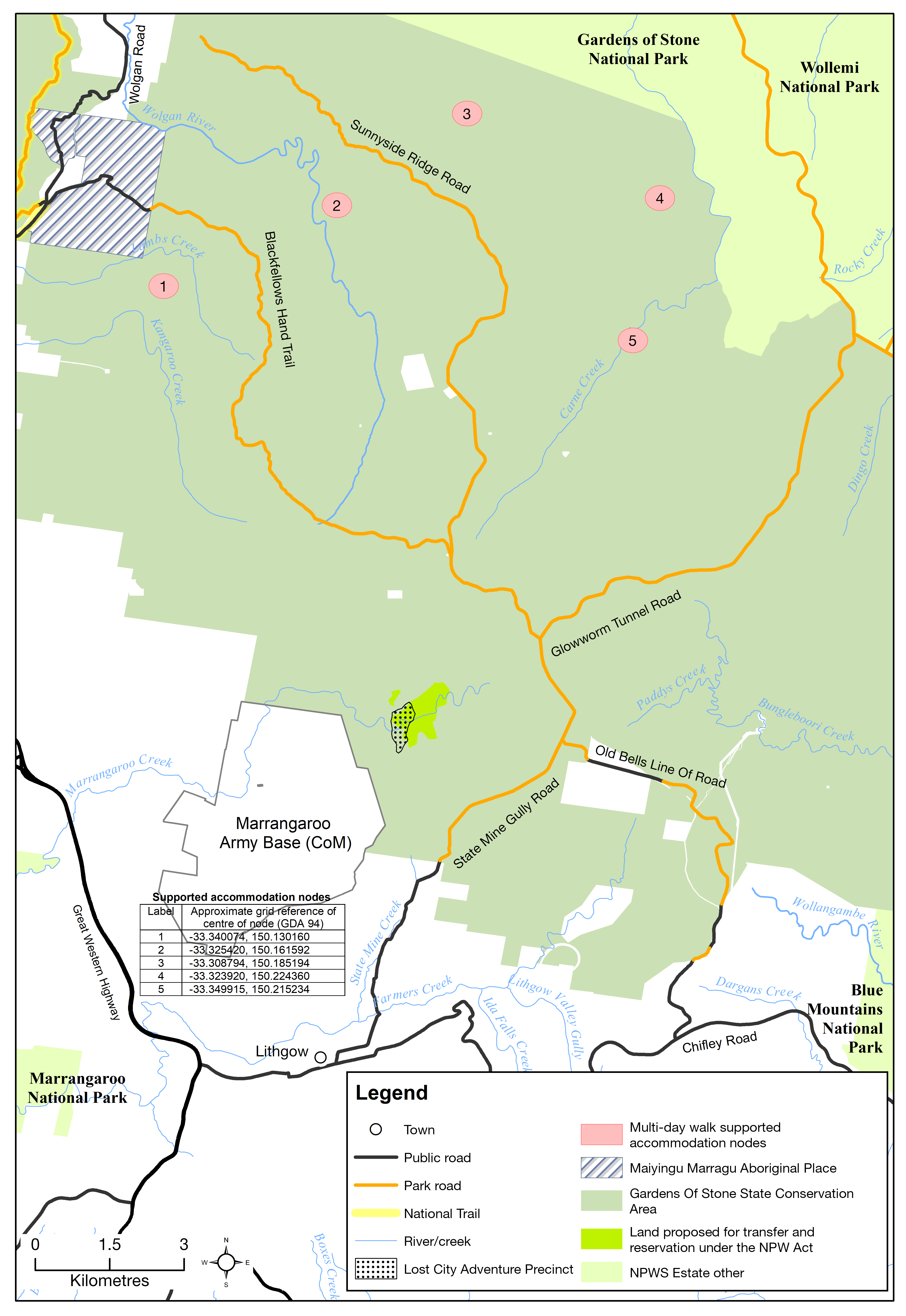 Gardens of Stone State Conservation Area map