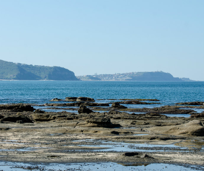 Rock platforms by Dudley Beach within Glenrock State Conservation Area
