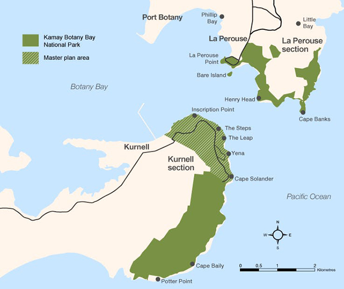 Map of Kamay Botany Bay National Park