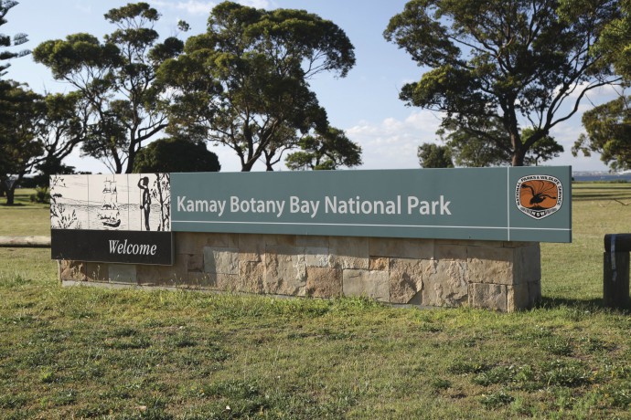 Kamay Botany Bay National Park interpretive sign 
