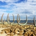 The Eyes of the Land and the Sea sculpture, Kamay Botany Bay National Park