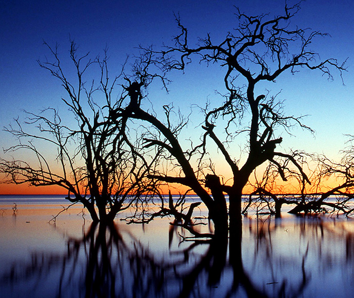 Sunset over Menindee Lake in Kinchega National Park, western NSW