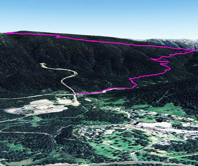 Stage 4 route from Perisher Village to Bullocks Flat
