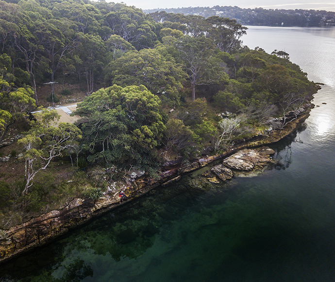 Aerial photo of People staying at Weemlah Cottage, Royal National Park