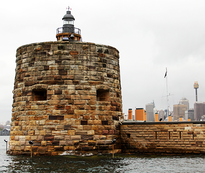 Fort Denison venue for hire, Martello Tower colonial history, Sydney Harbour National Park. Fort Denison originally named Pinchgut.