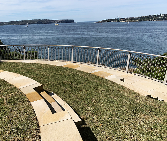 The completed Belvedere lookout area at Georges Head. 