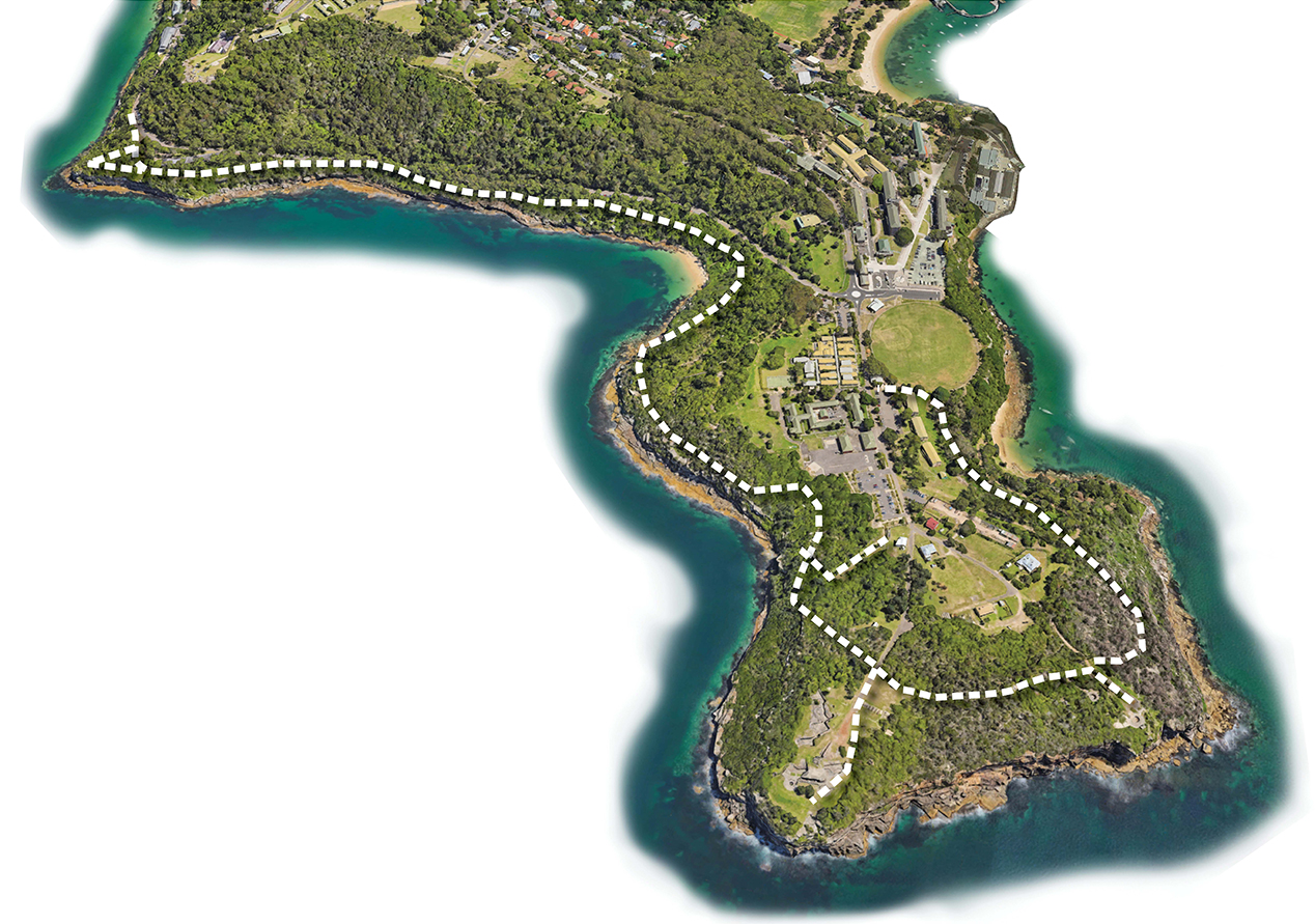 Middle Head walking track overview, Sydney Harbour National Park