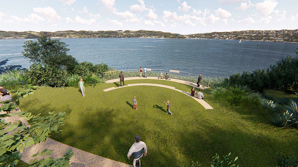 Improved rest areas will provide stunning views of the harbour, Georges Head, Sydney Harbour National Park