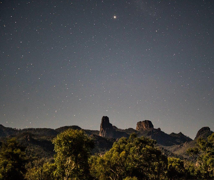 Clear night sky with stars, Warrumbungle National Park