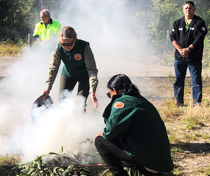 Traditional smoking ceremony led by Worimi Aboriginal Owners