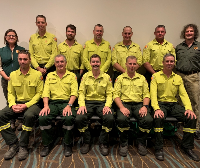A group of NPWS staff deployed to Canada