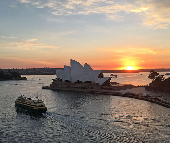 Sunrise over Sydney Harbour, Sydney Opera House