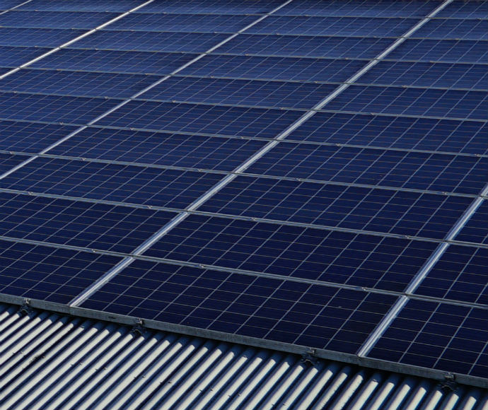 Solar panels close-up
