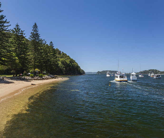 Looking along the shores of The Basin, Pittwater