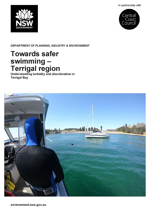 Cover of Towards safer swimming – Terrigal region Understanding turbidity and discolouration in Terrigal Bay