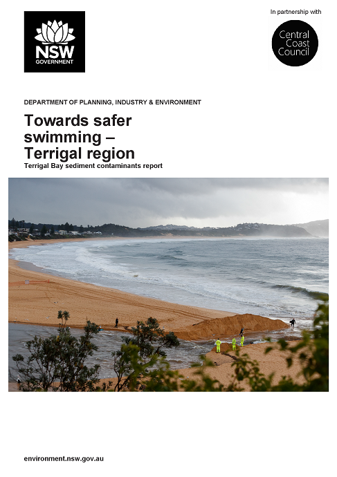 Cover of Towards safer swimming – Terrigal region: Terrigal Bay sediment contaminants report
