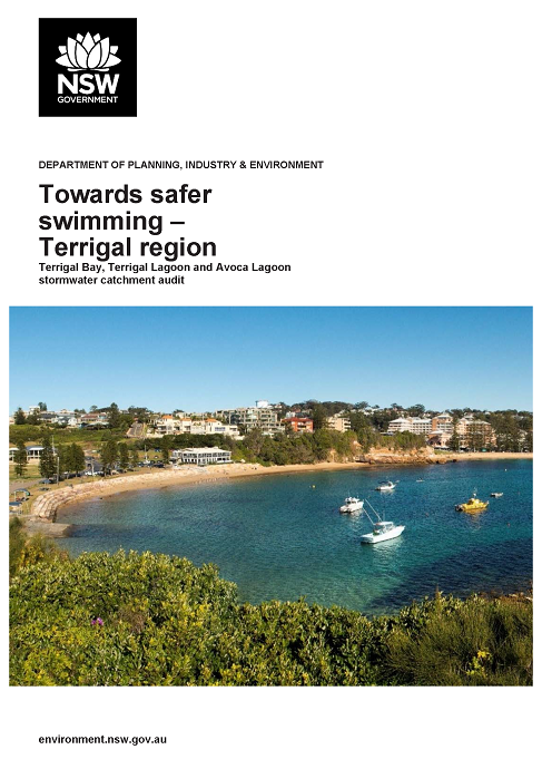 Cover of Towards safer swimming – Terrigal region Terrigal Bay, Terrigal Lagoon and Avoca Lagoon stormwater catchment audit