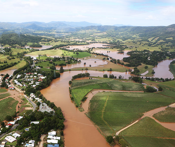 Aerial photos of flood, Tweed