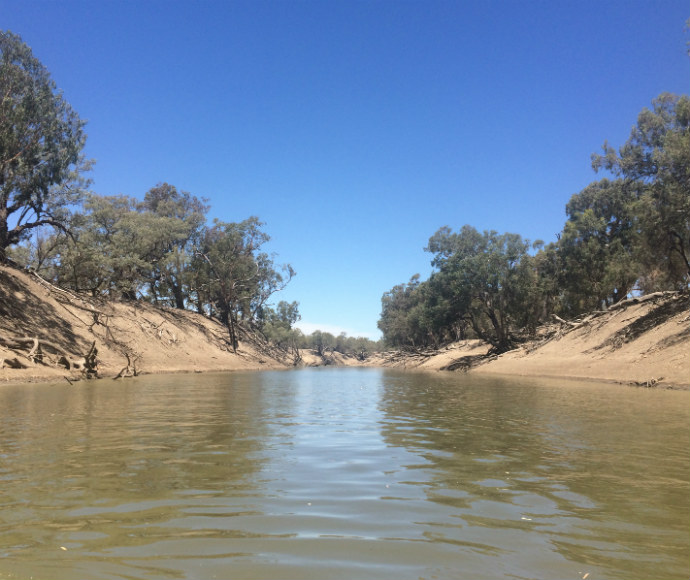 The waters of the Darling River