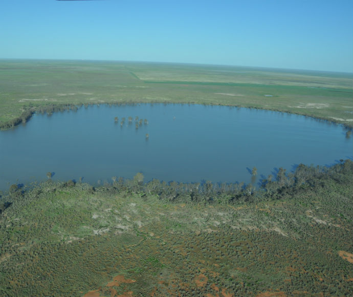 Loorica Lake southern end after release of water for the environment