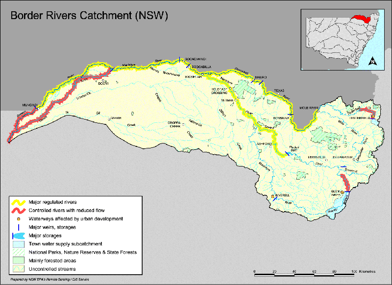 Map: Border Rivers