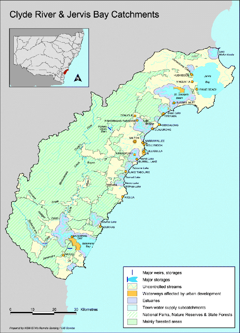 Map: Clyde River and Jervis Bay