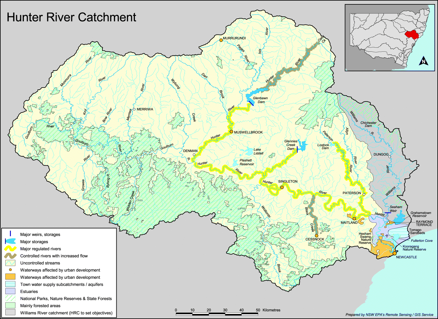Map: Hunter River