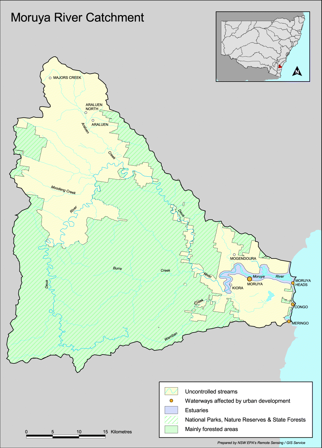 Map: Moruya River