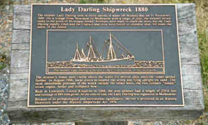 Commemorative plaque for Lady Darling at Narooma (Photo: D. Nutley)