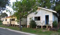 The remains of the Manager's house and the rations depot on Cabbage Tree Island