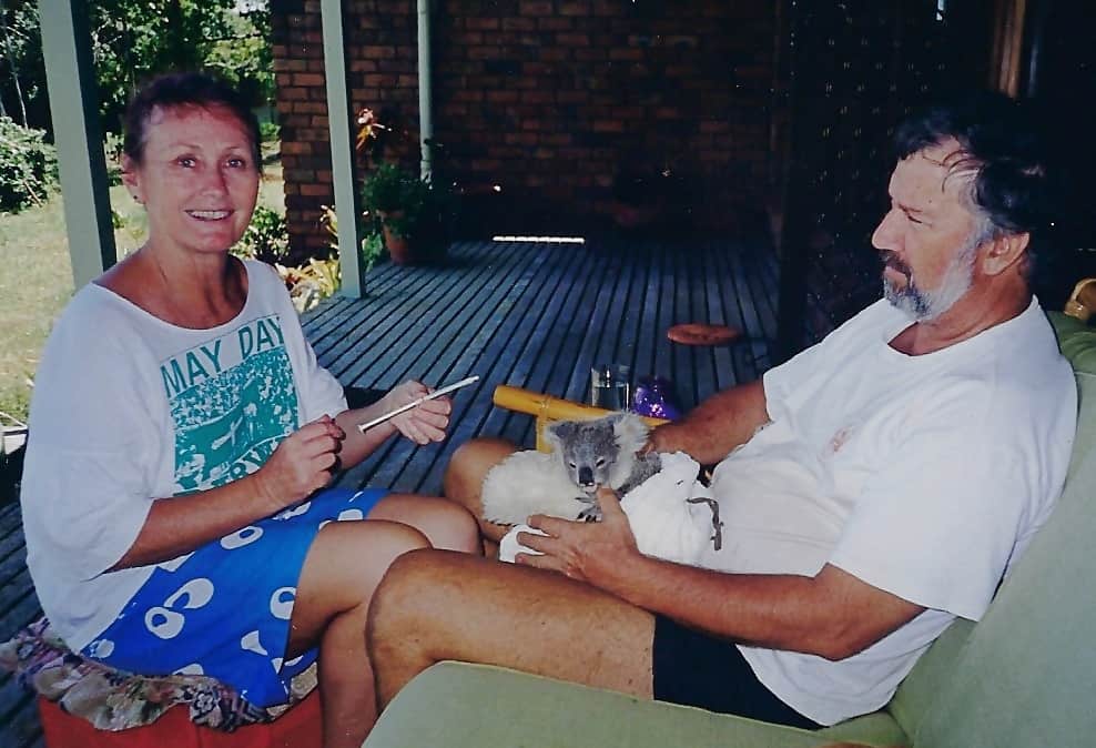 Lorraine Vass caring for a koala